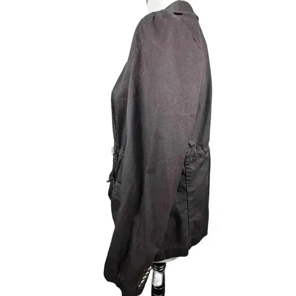 Michael Kors chocolate brown jacket with toggles size 12 petite - Picture 5 of 11